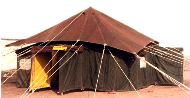 EPIP tent (English Pattern Indian Police) with doors on four sides